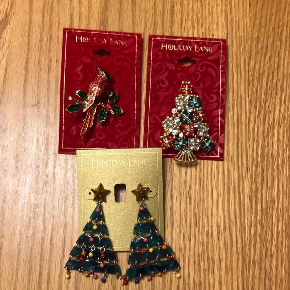 Holiday 🎄Christmas brooches and Christmas Earrings